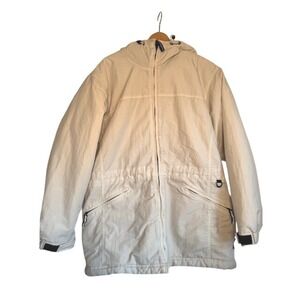 Pacific Trail Womens Beige Hooded Utility Jacket Full Zip -‎ Large
